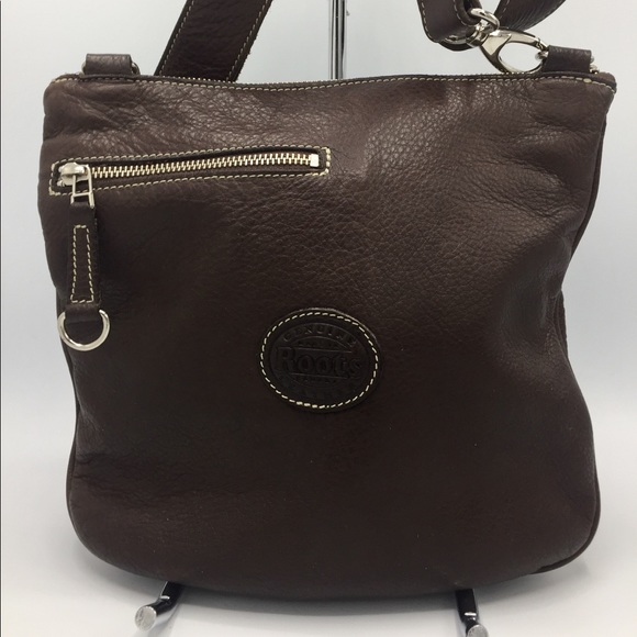 Roots Side Saddle Brown Leather Crossbody Bag - Picture 3 of 16